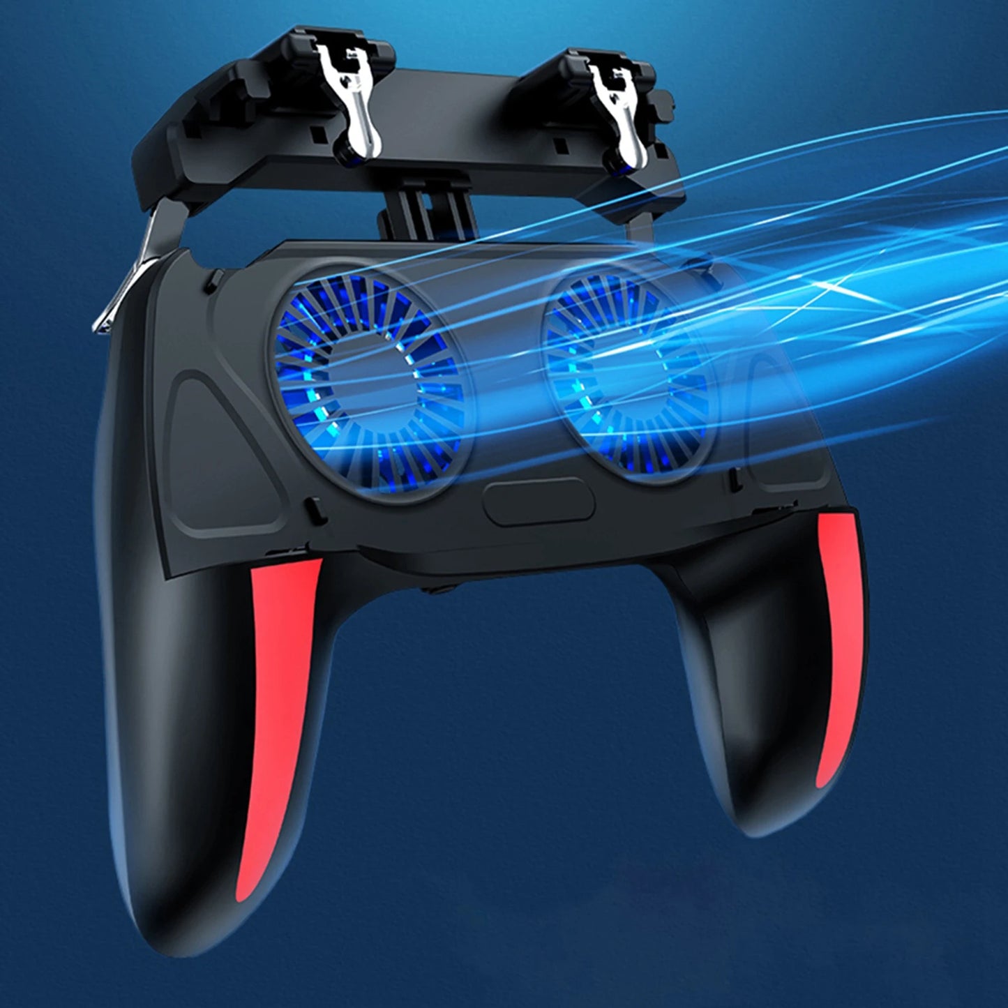 H10 Cooling Fan Mobile Game Controller 5 in 1 Gaming Grip With L1R1 Triggers