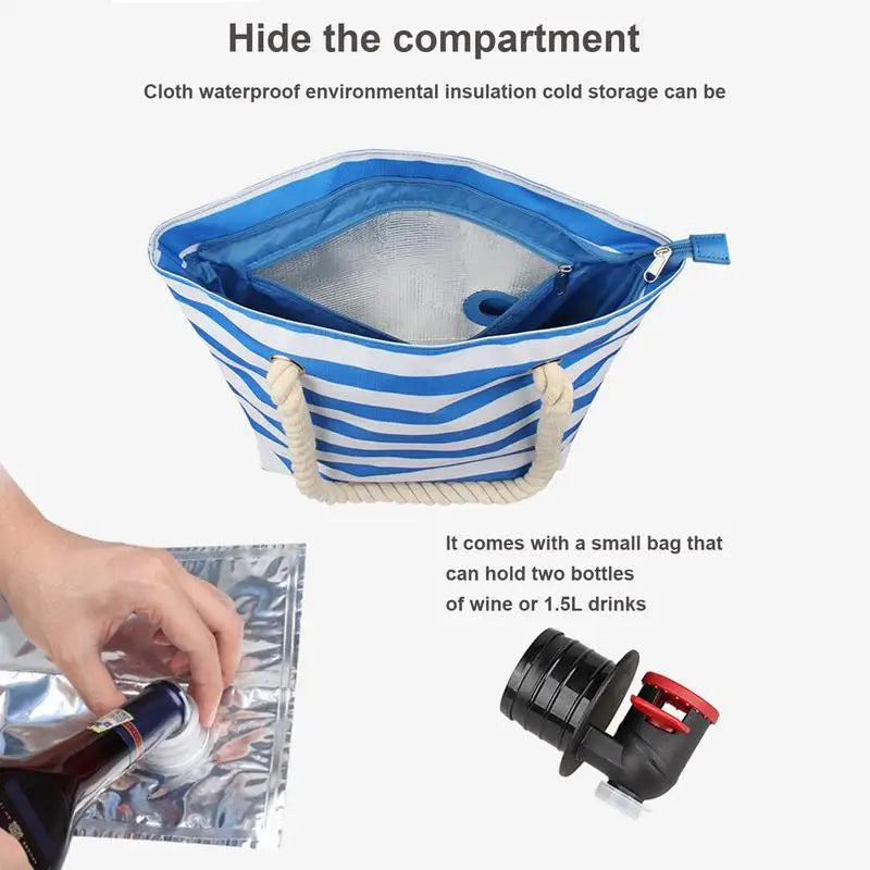 Borsa Termica per il Pranzo con Dispenser per Bevande per Pasti all'Aperto