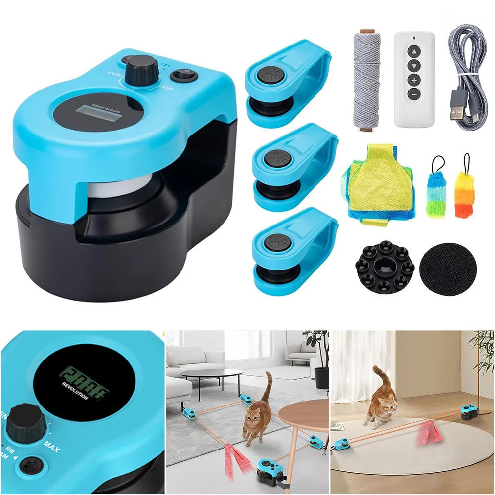 Interactive Cat Toy Chase Run Exercise Wheel Automatic Manual Cat Treadmill Indoor Cats Mental Stimulation
