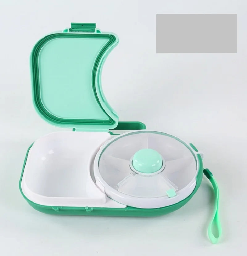 Kids Lunch Container Bento Style Rotating 5 Compartments BPA Free For Daycare