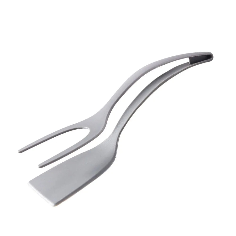 Kitchen Grilling Utensil 2 In 1 Premium Spatula Tongs Non Stick Flip And Serve
