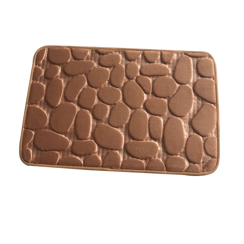 Memory Foam Ultra Absorbent Bath Mat Soft Coral Velvet Non Slip Base