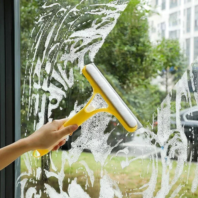 Microfiber Scrub Wiper Blade 3 in 1 Car Window Cleaner Tool With Spray Bottle Streak Free