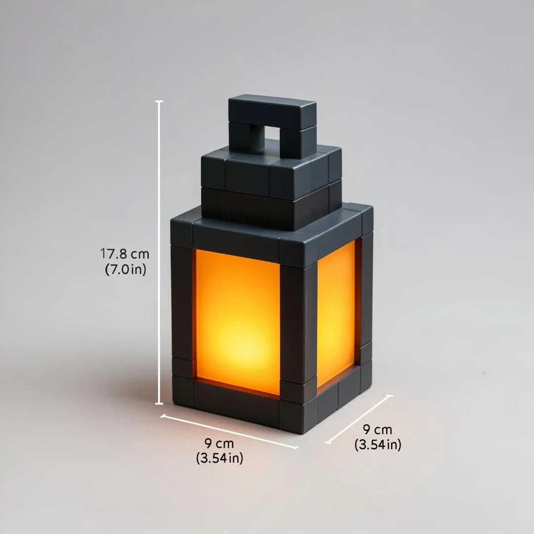 mini pixelated lantern night light
