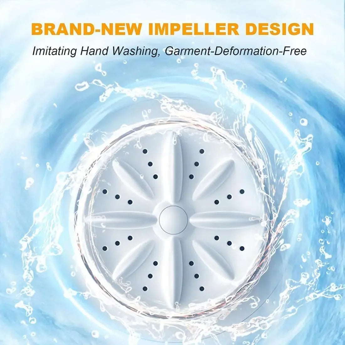 Mini Portable Washing Machine Cordless Rechargeable Compact Washer For Travel And Dorms