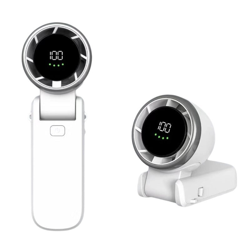 Mini Ventoinha Turbo de Mão Recarregável para Arrefecimento Pessoal e Viagens