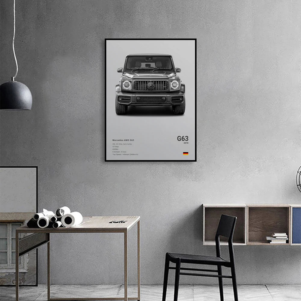 modern car wall art canvas