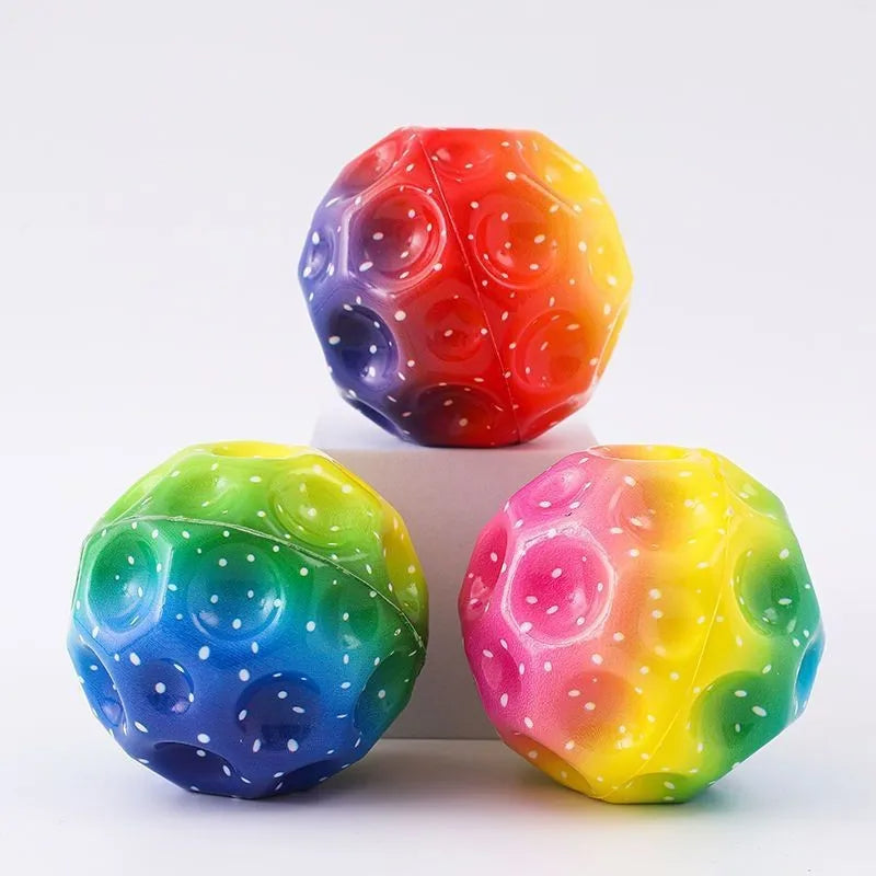 Moon Ball High Bouncing Super Bouncy Pop Sound Sensory Toy For Kids And Adults
