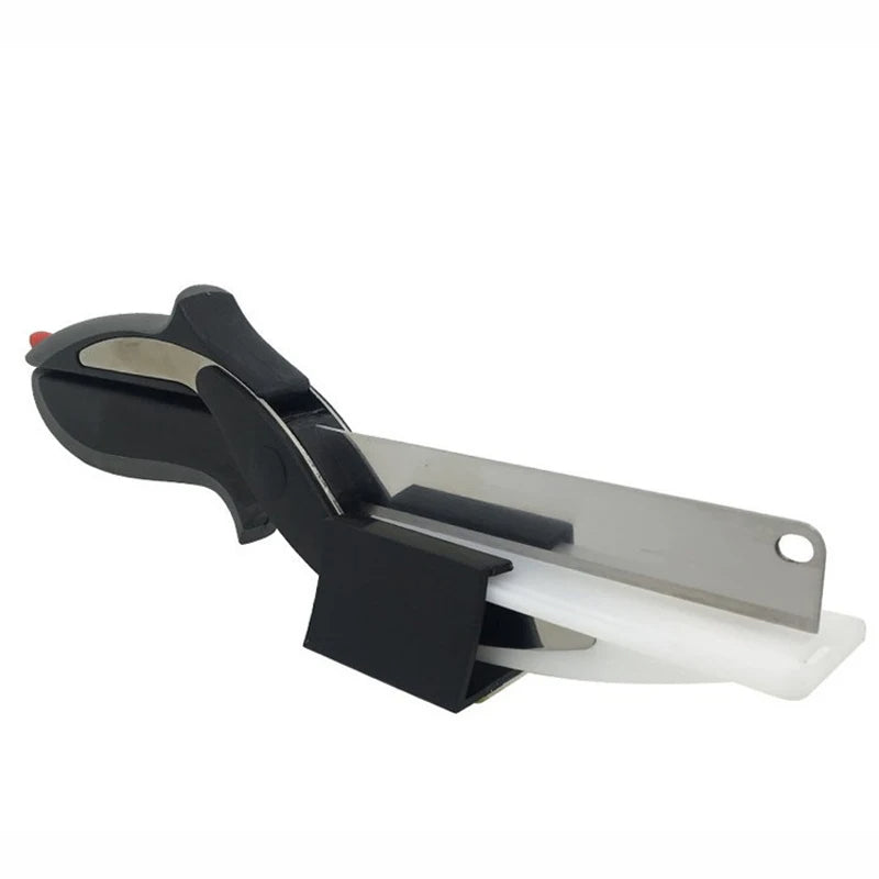 multi functional chop kitchen scissors with cutting board