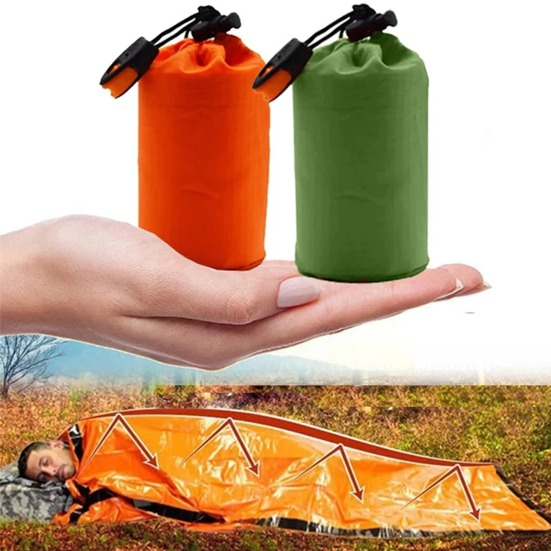 NASA Mylar Thermal Bivvy Sack Emergency Sleeping Bag With 90 Percent Body Heat Retention