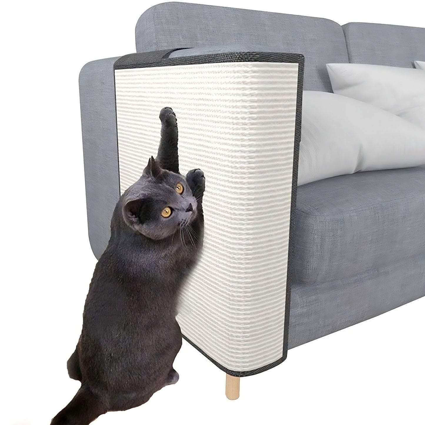 Natural Sisal Cat Scratch Sofa Protector Left Hand Couch Arm Guard