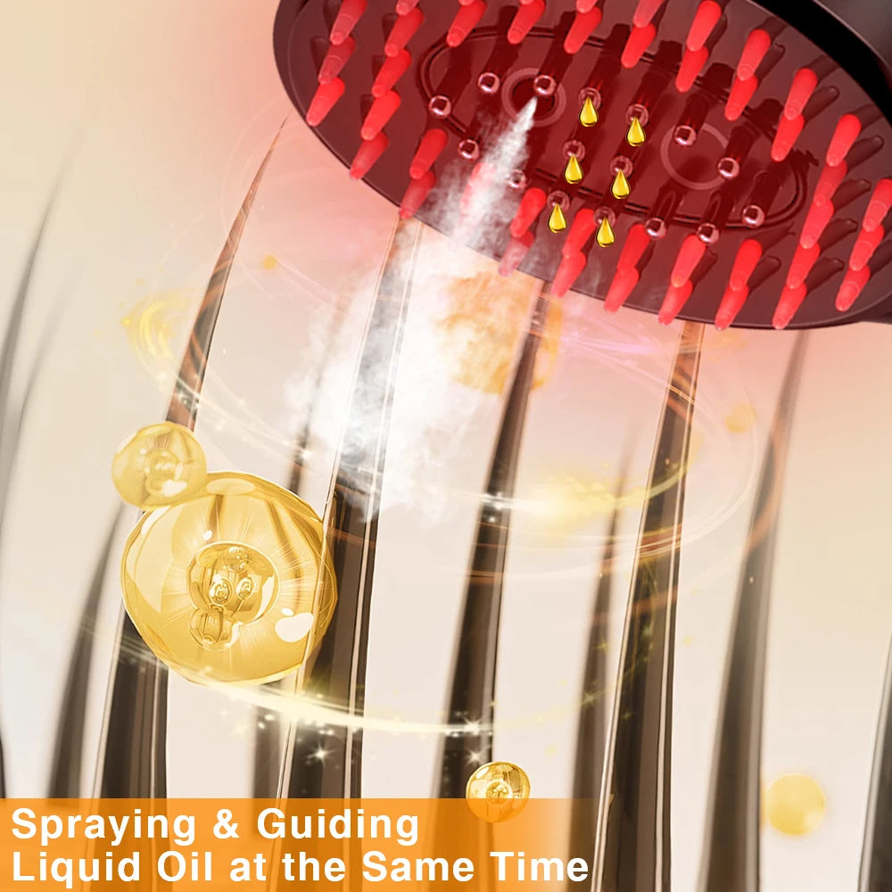 Portable EMS Electric Massage Comb With Spray For Home Use