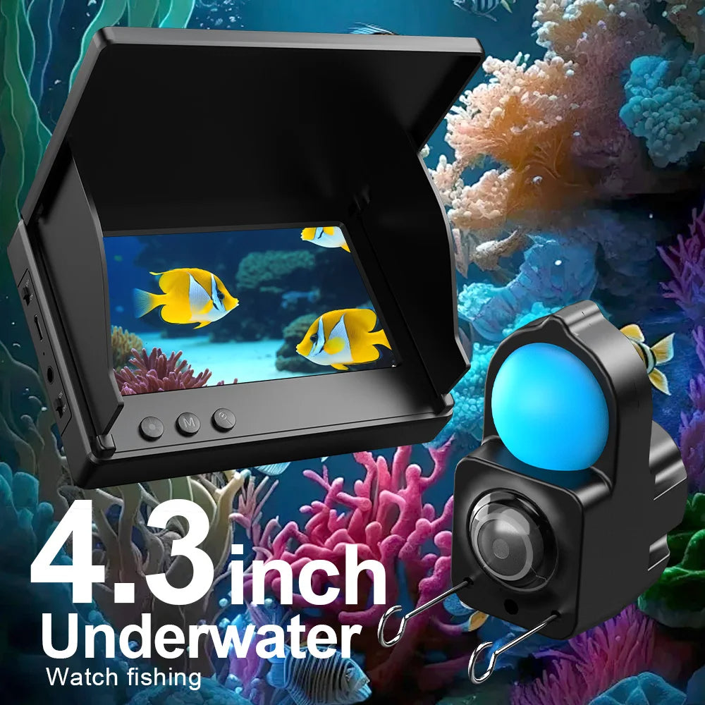 Telecamera da Pesca Subacquea Portatile con Display in Tempo Reale e Visione Notturna