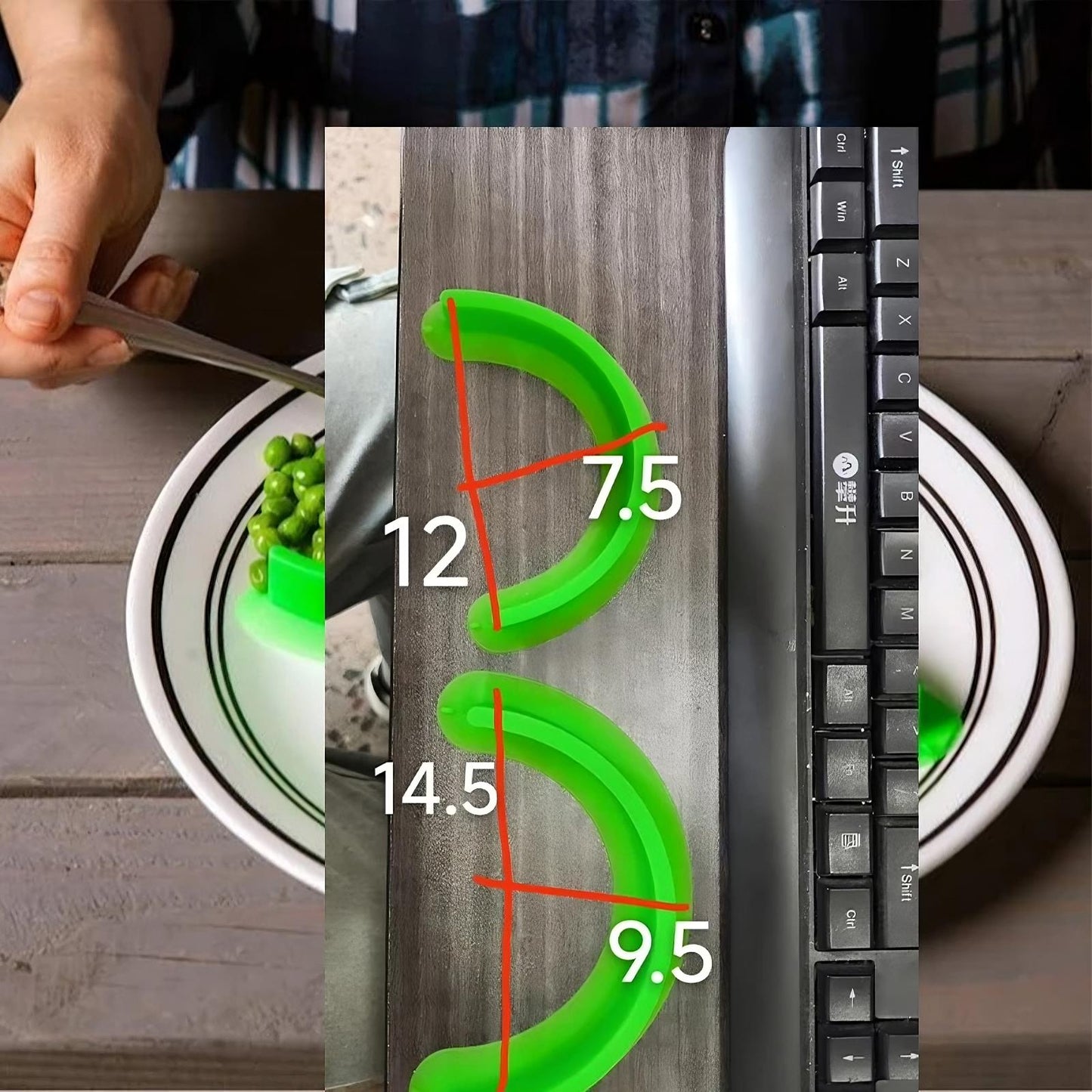 Portion Control Silicone Plate Separator 2 Pack Food Safe Suction Dividers