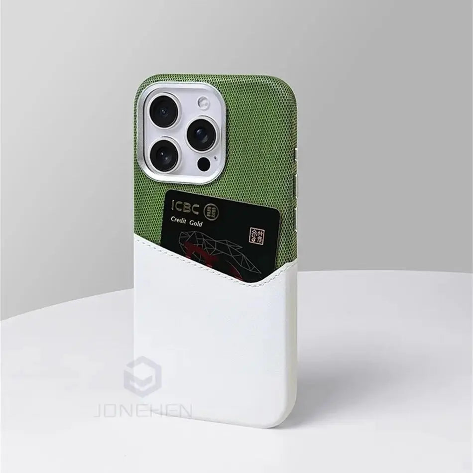 Premium Leather Card Holder Wallet For iPhone MagSafe Compatible Strong Magnetic Attachment