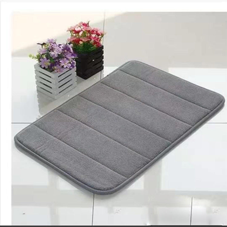 Premium Memory Foam Bath Mat Soft Coral Velvet Non Slip Ultra Absorbent