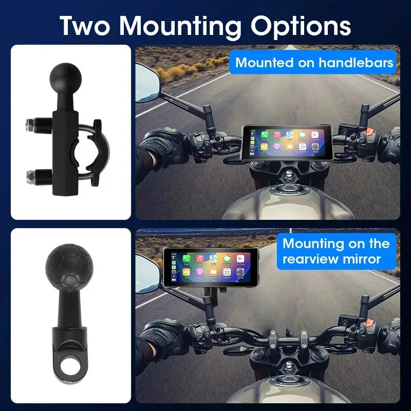 Premium Motorcycle GPS 7 Inch Touchscreen Navigation System IP67 Waterproof