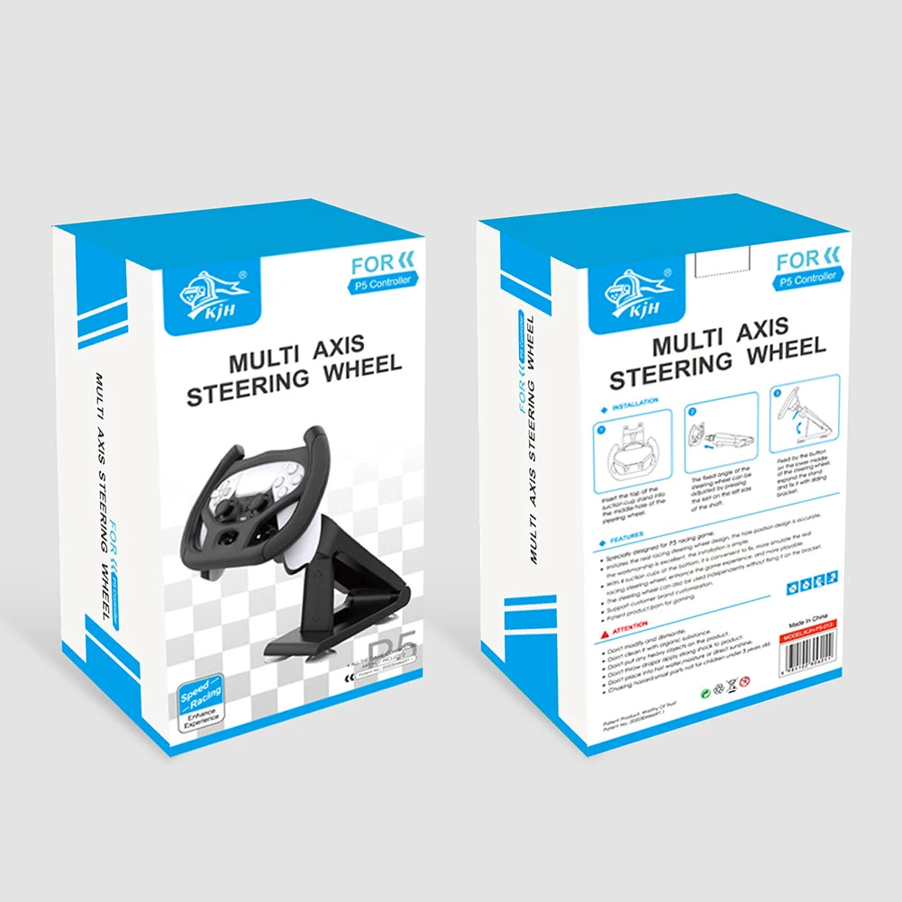 Volante de Corrida para PS5 com Feedback de Vibração e Conjunto de Pedais para Corridas