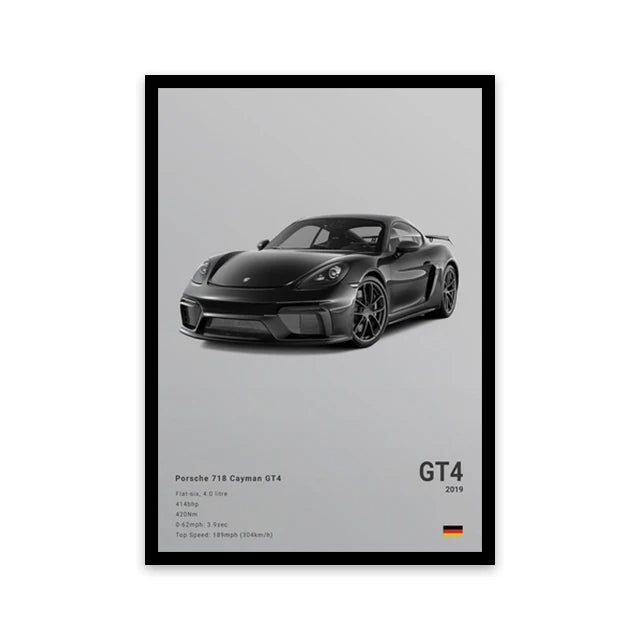 racing car wall art canvas