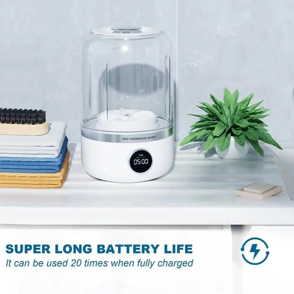 Rechargeable Portable Mini Washing Machine Cordless Compact Washer For Small Spaces