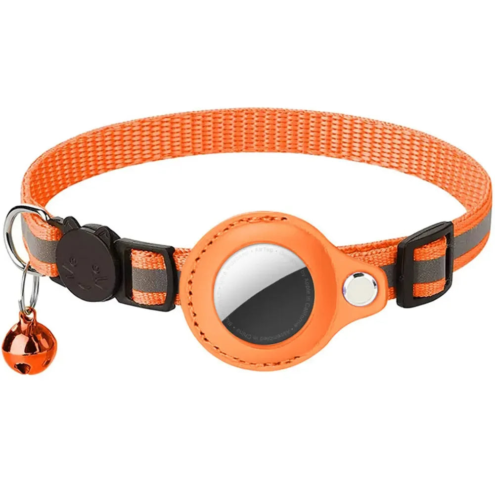 Reflective Cat Collar For AirTag Tracking Breakaway Safety Buckle Night Visibility
