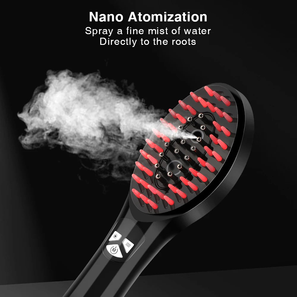 Relaxing EMS Electric Spray Massage Comb For Scalp Stimulation