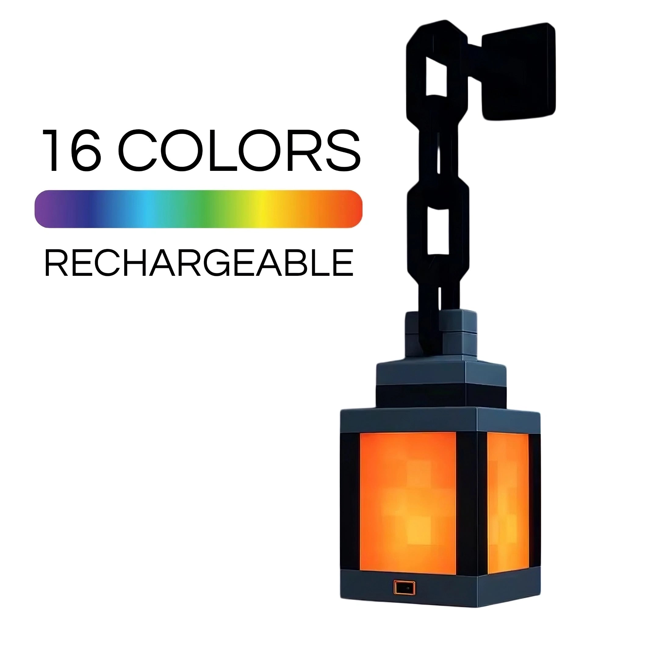 retro pixelated lantern night light