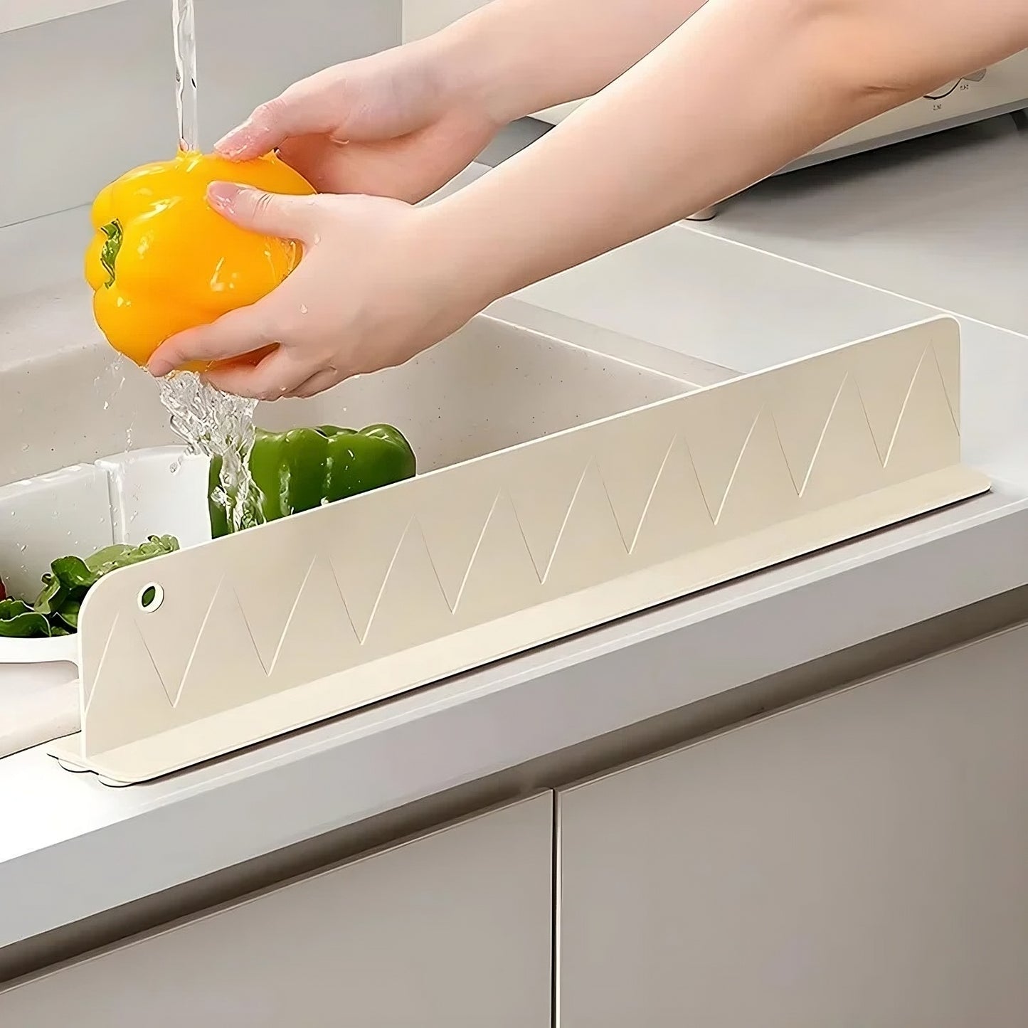 Silicone Sink Splash Guard Premium Water Protector With Anti Slip Suction Base For Kitchen