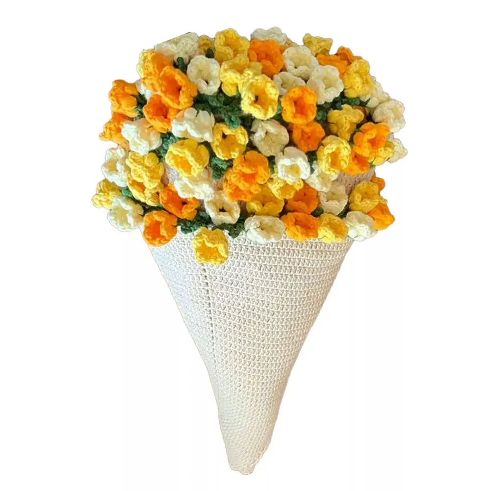 Manta Macia e Aconchegante de Croché com Ramo de Rosas para a Hora de Dormir