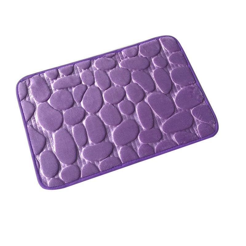 Soft Coral Velvet Premium Memory Foam Bath Mat Ultra Absorbent Non Slip