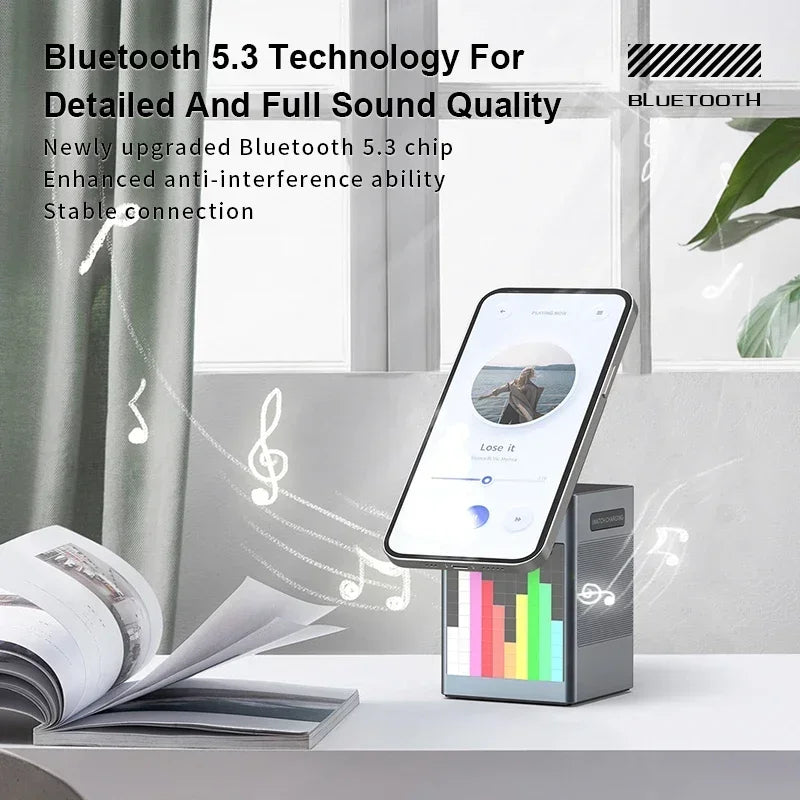 Space Saving 6 In 1 Magnetic Wireless Charger With Speaker