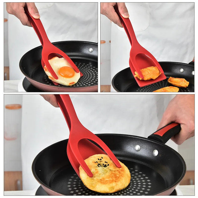 Spatula Tongs 2 In 1 Premium Non Stick Kitchen Utensil For Cooking Grilling Food Serving