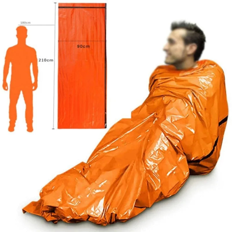 Thermal Bivvy Sack Emergency Sleeping Bag NASA Mylar 90 Percent Heat Retention