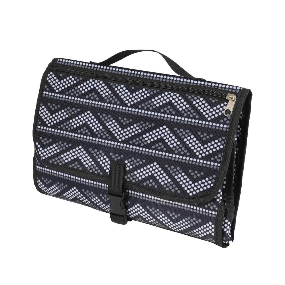 alt: Baby Diaper Changing Pad Portable Travel Mat Waterproof with Headrest and Storage Pockets