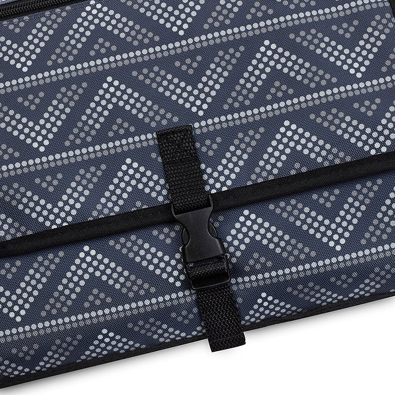 alt: Waterproof Portable Baby Diaper Changing Pad Travel Mat with Headrest and Storage Pockets