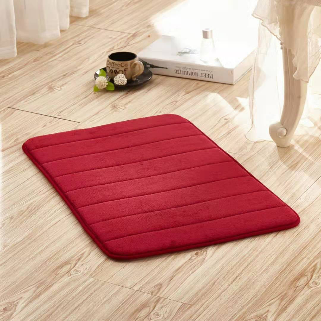 Ultra Absorbent Memory Foam Bath Mat Non Slip Soft Coral Velvet Premium