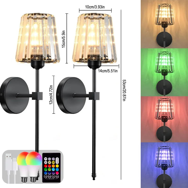 مصباح حائط LED RGB يعمل بـ USB، ضوء ليلي محمول للمنزل