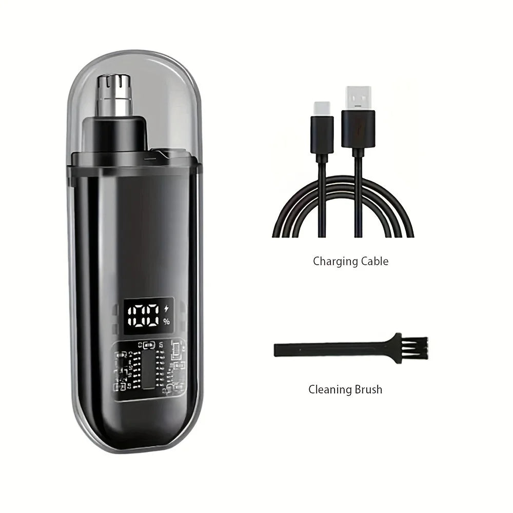 USB Rechargeable Nose Hair Trimmer Mens Womens Electric Grooming Tool