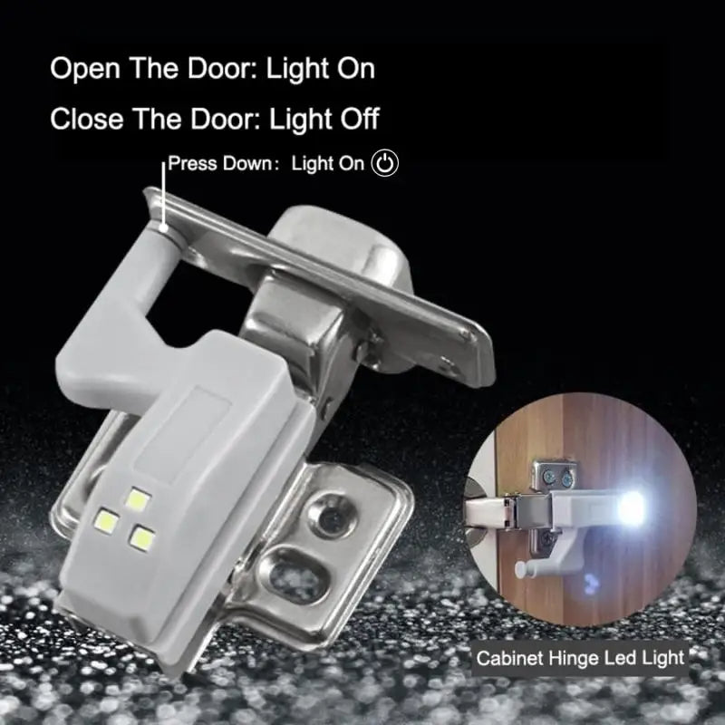 Wardrobe LED Cabinet Hinge Lights Motion Activated Battery Powered 10 Pack Door Sensor For Closets