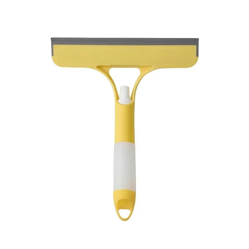 Yellow Car Window Cleaner Tool 3 in 1 Spray Bottle Microfiber Scrub Wiper Blade Streak Free Auto Glass Cleaning