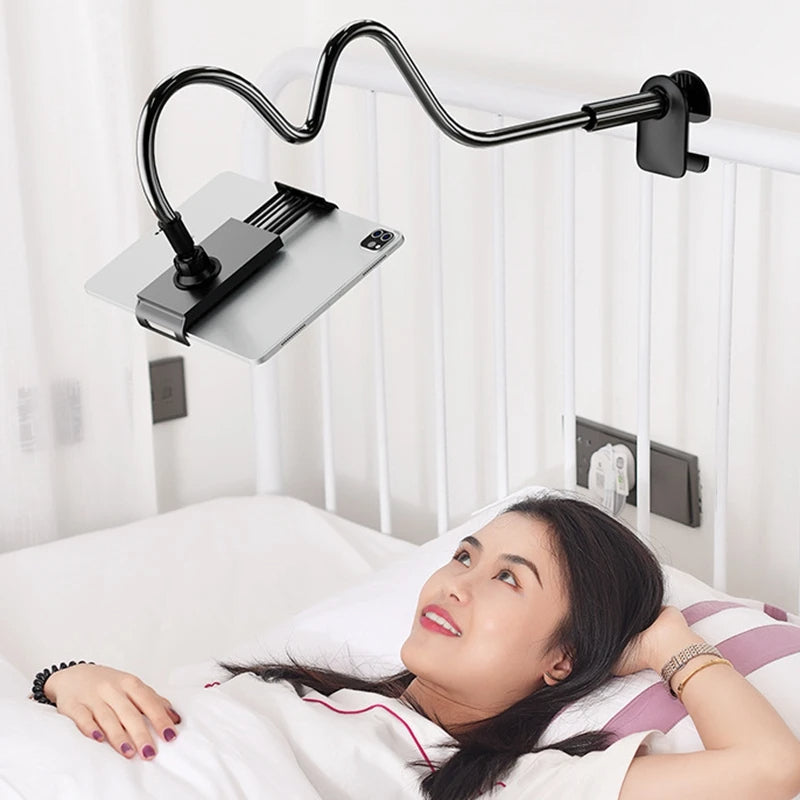 Tablet Holder Clip Stand – Adjustable, Secure &amp; Hands-Free Viewing for Any Device