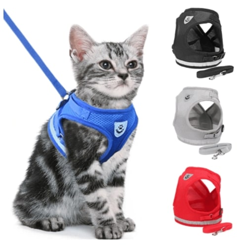 Cat Leash And Harness: The Ultimate Vest-Style Reflective Mesh Harness for Safe Outdoor Adventures