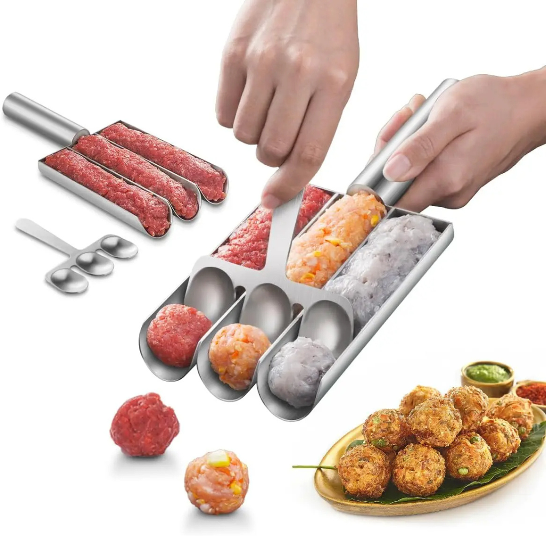 Triple Meatball Maker – Craft Perfect, Uniform Meatballs in Seconds