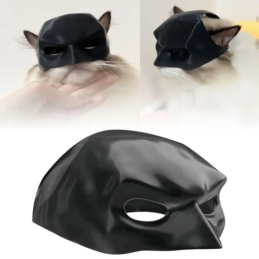 3D Printed Cat Bat Mask – Adorable Superhero Costume for Your Feline Friend