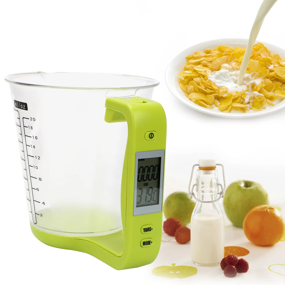 Digital Measuring Cup – Precision Kitchen Scale with Volume &amp; Weight Display