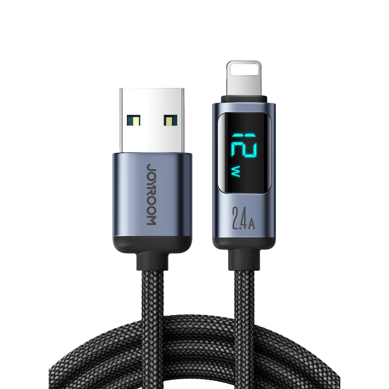 Braided USB-C Cable with LED Display – Smart, Durable &amp; 100W Fast Charging