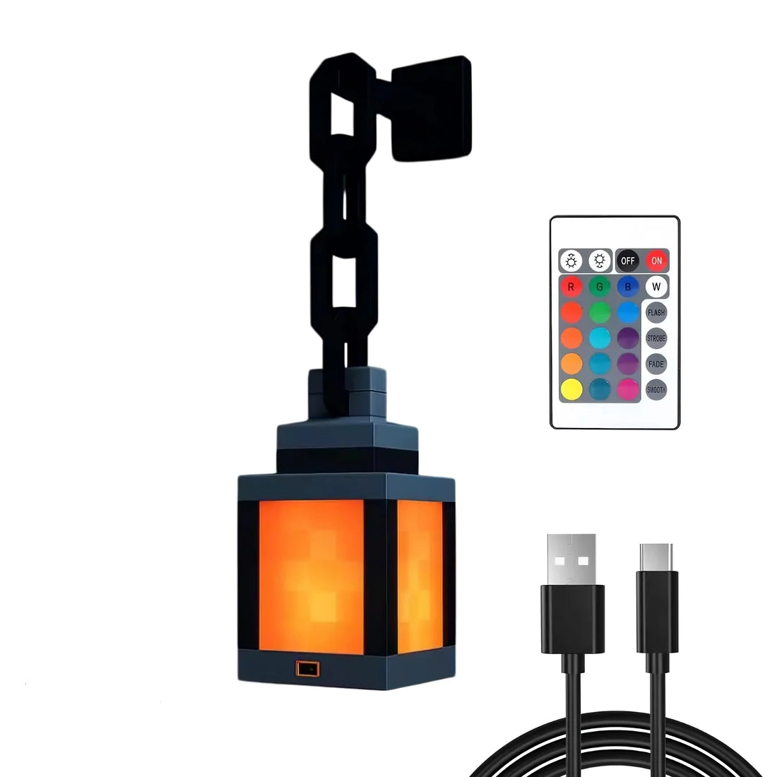 Pixelated Lantern Night Light – Retro Gaming Glow for Modern Spaces