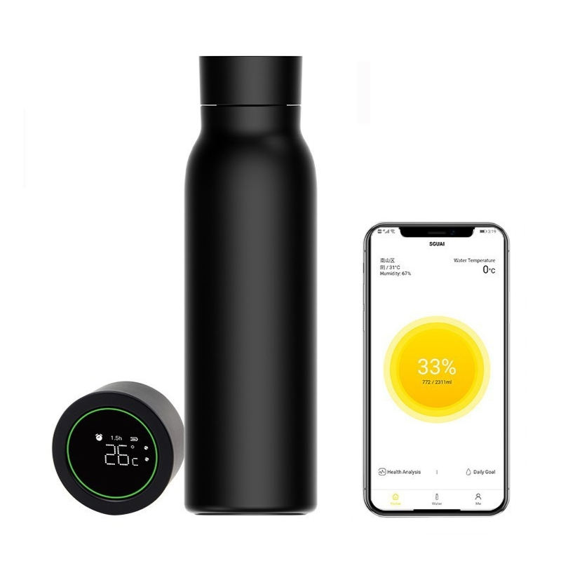 Smart Tuya Water Bottle – Hydration Tracking with App Control &amp; Temperature Display