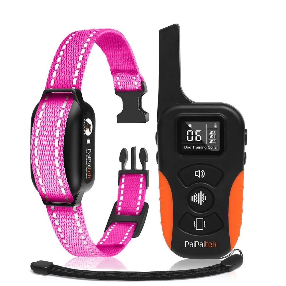No Shock Dog Training Collar with Remote - 3300ft Range Vibration Collar for Dogs, 9 Adjustable Levels, Waterproof Rechargeable Humane Pet Training Collar with Beep Mode and Safety Lock