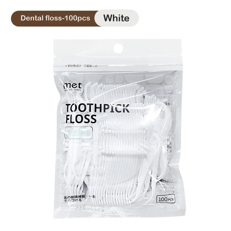 Dispensador de fio dentário - Estojo portátil para viagem com 10 paus - Dispensador automático com botão para cuidados orais em qualquer lugar - Perfeito para a mala, o bolso e as viagens